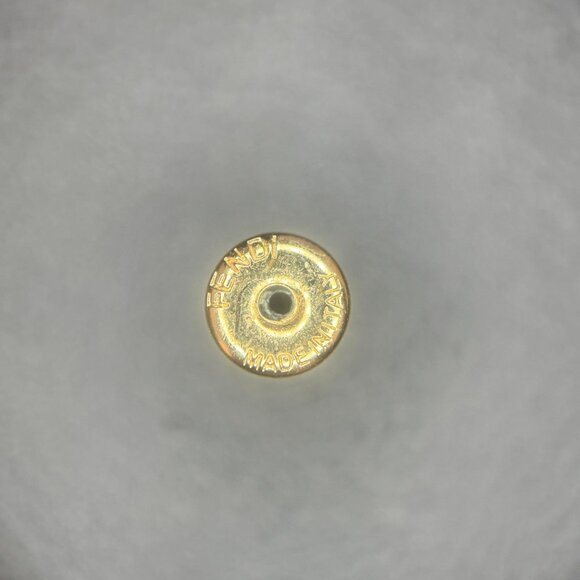 Fendi Gold-Tone Square Cufflinks With "FF" Logo Design In Original Box - Picture 3 of 3